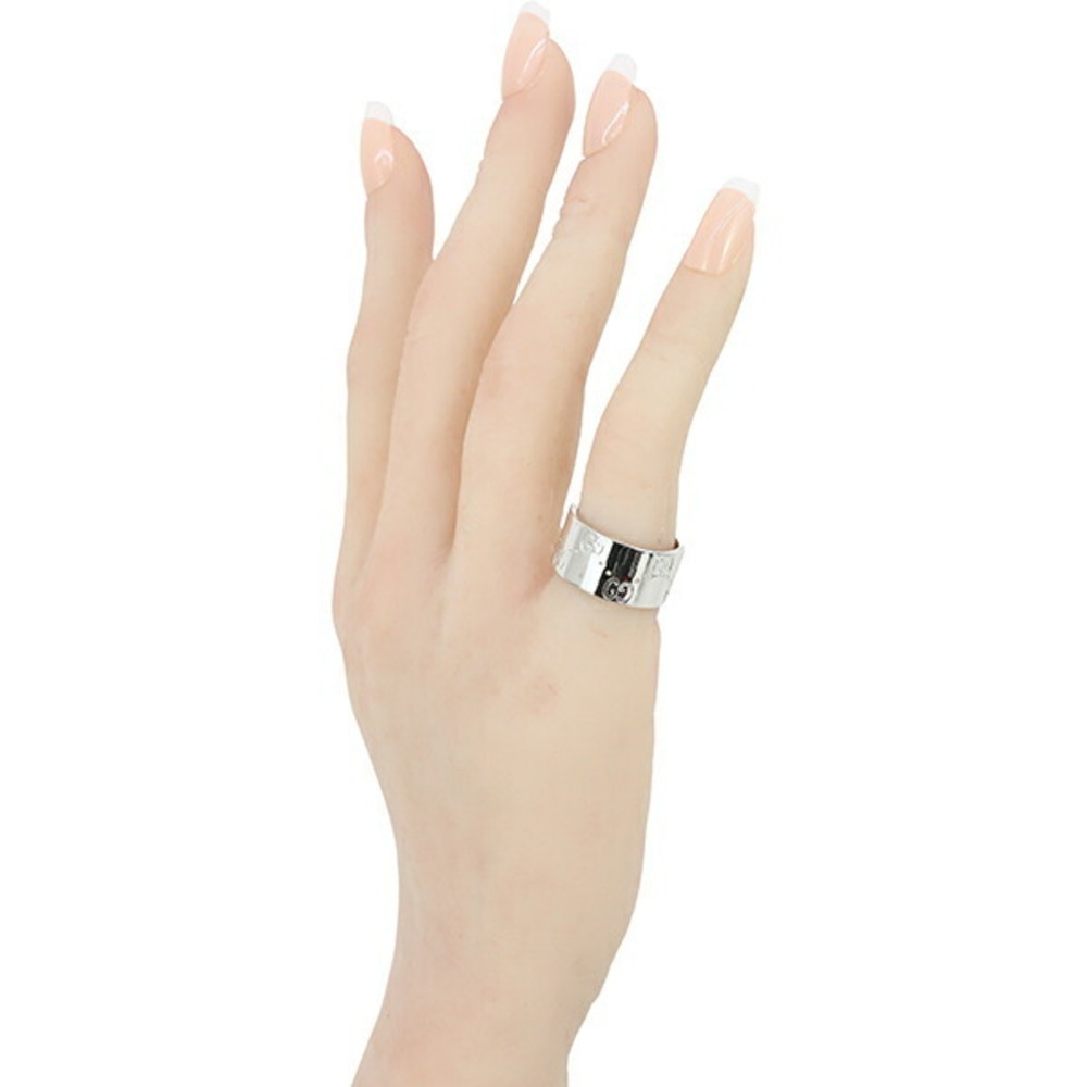 Gucci on Wide Ring white gold GG logo precious metal jewelry - Picture 9 of 9